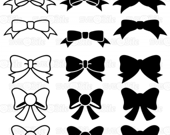 Download Bows Set Frames SVG DXF PNG eps cutting files for Cricut , Silhouette and more - SVGbite